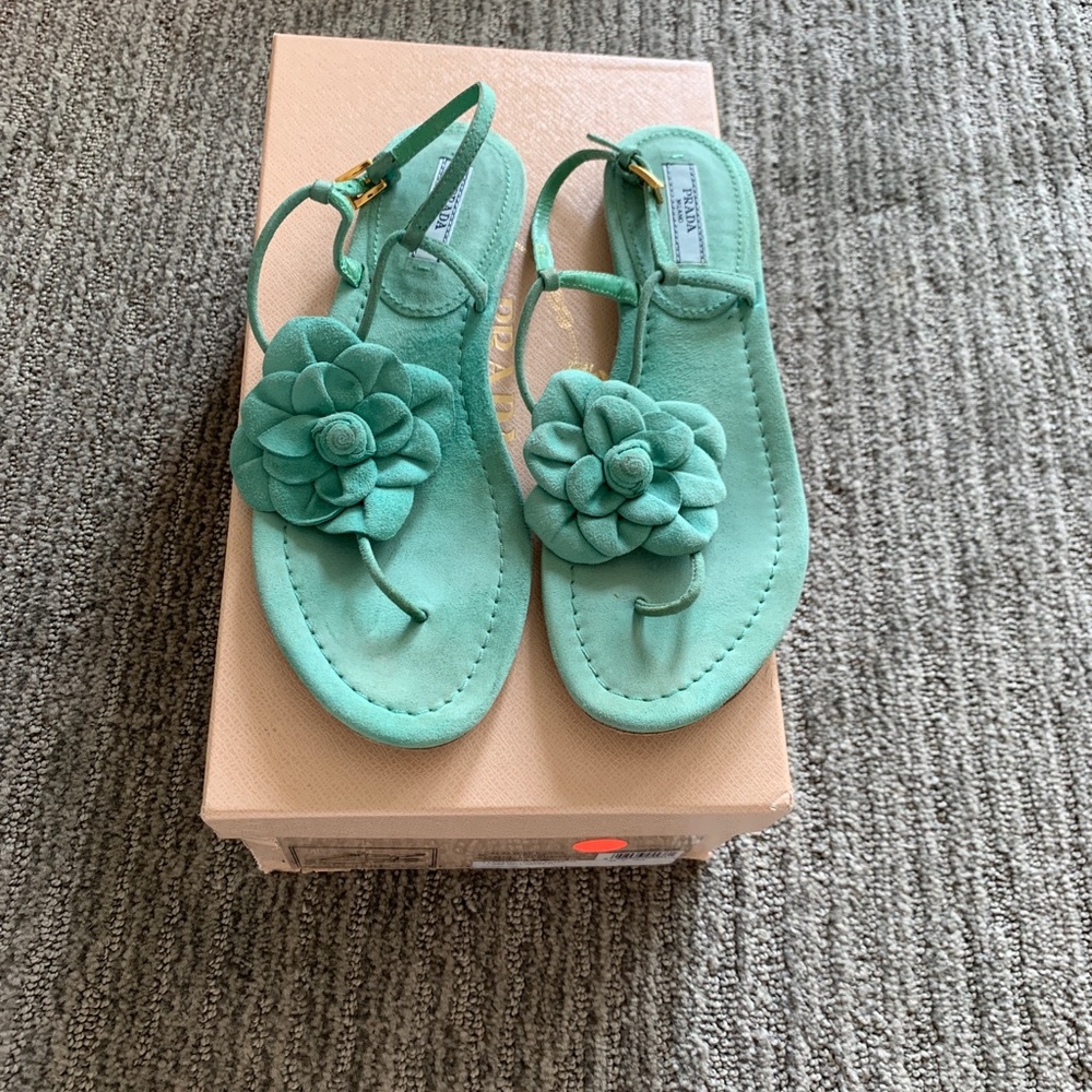 Prada calzature donna sandals acquamarina